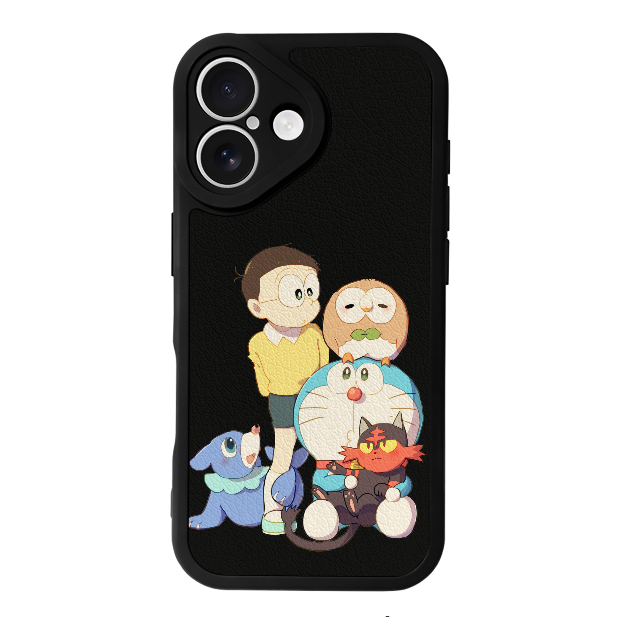（画像用） ドラえもん Doraemon 【iPhone 16シリーズ対応】シリコンスマホケース（レザー調） 材質：シリコン